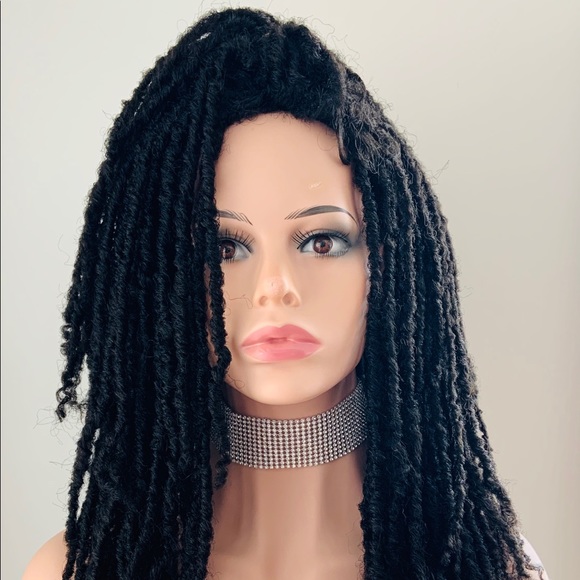 Put On & Go 20” Premium Fiber Black Dreadlock Wig for Daily Wear or Events - Picture 3 of 12